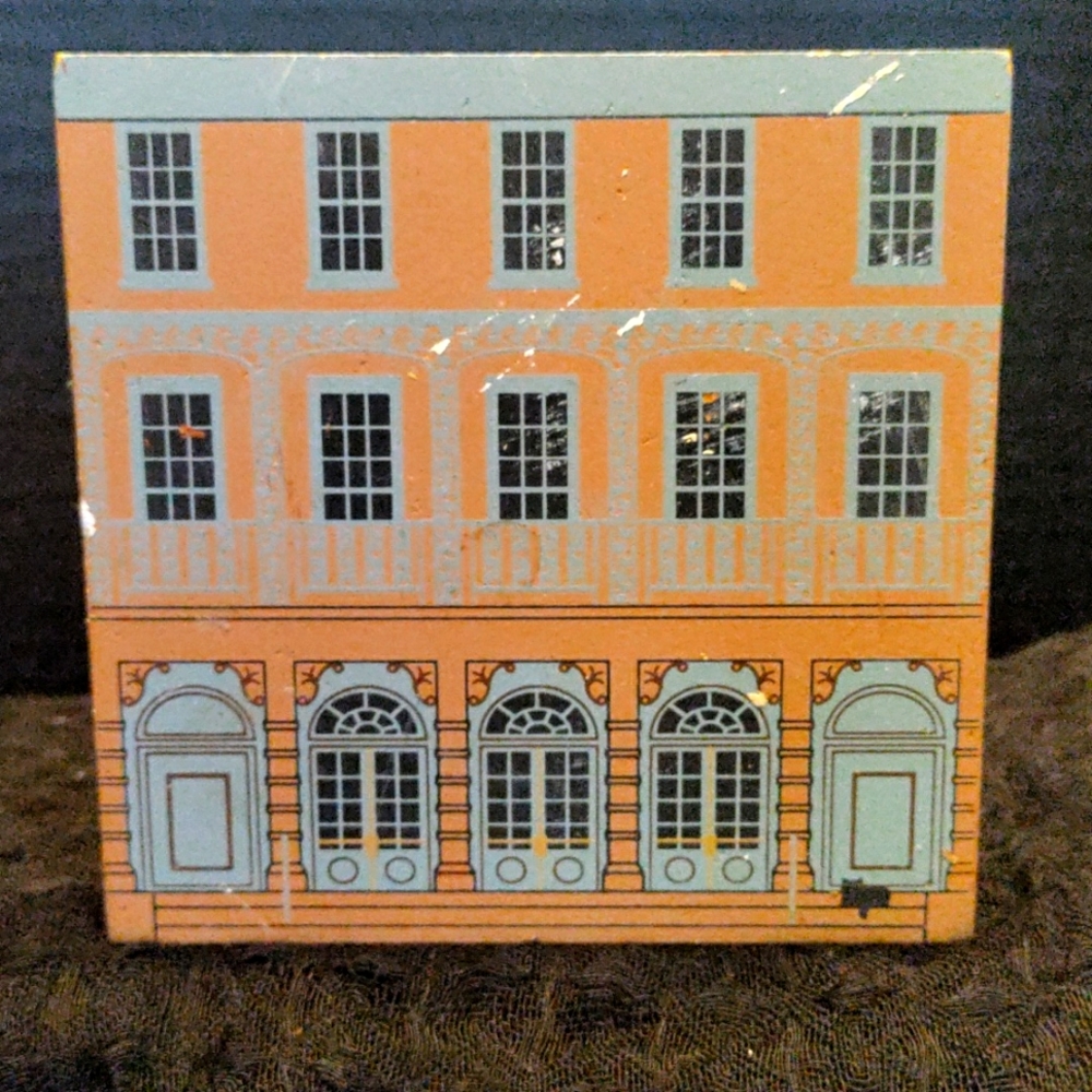 Vintage wooden signed numbered Charleston building